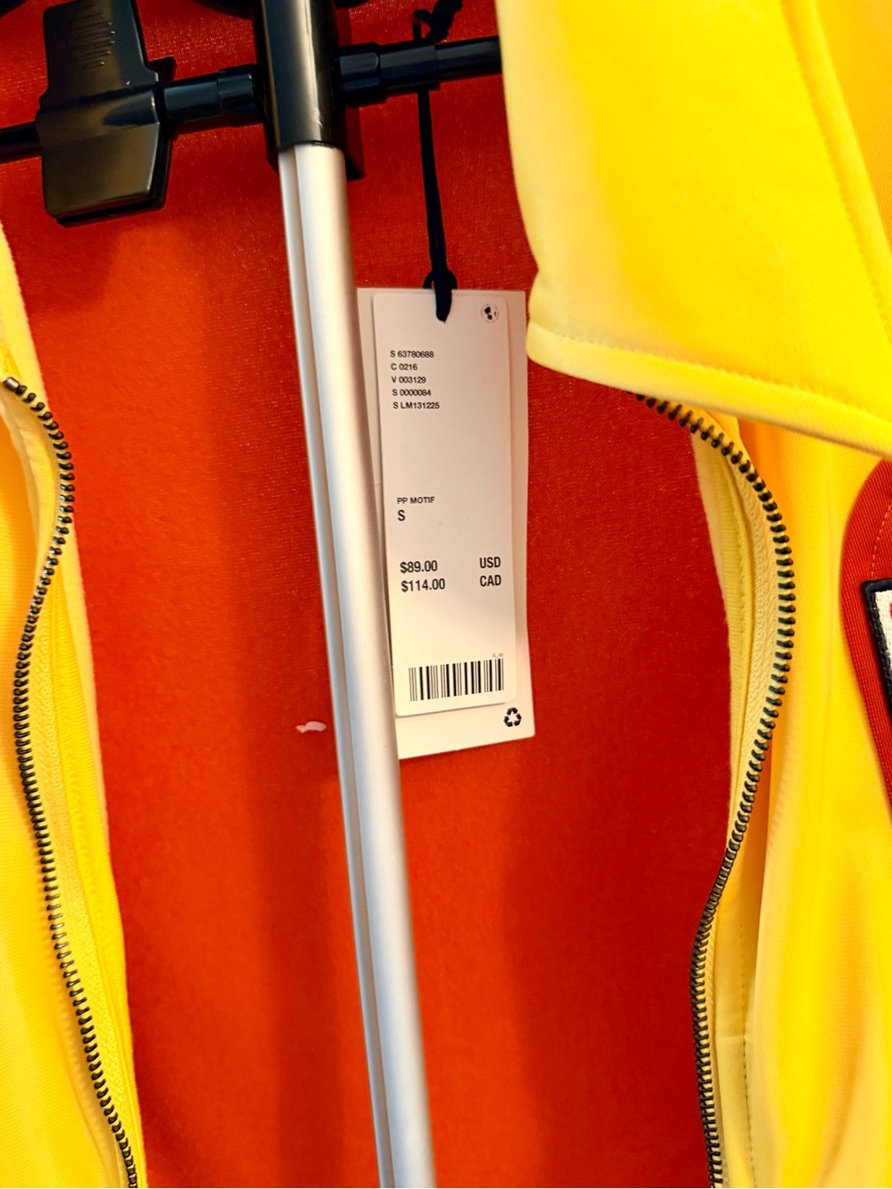 Fila Yellow & Red Colorblock Zip Jacket Small - Picture 6 of 16